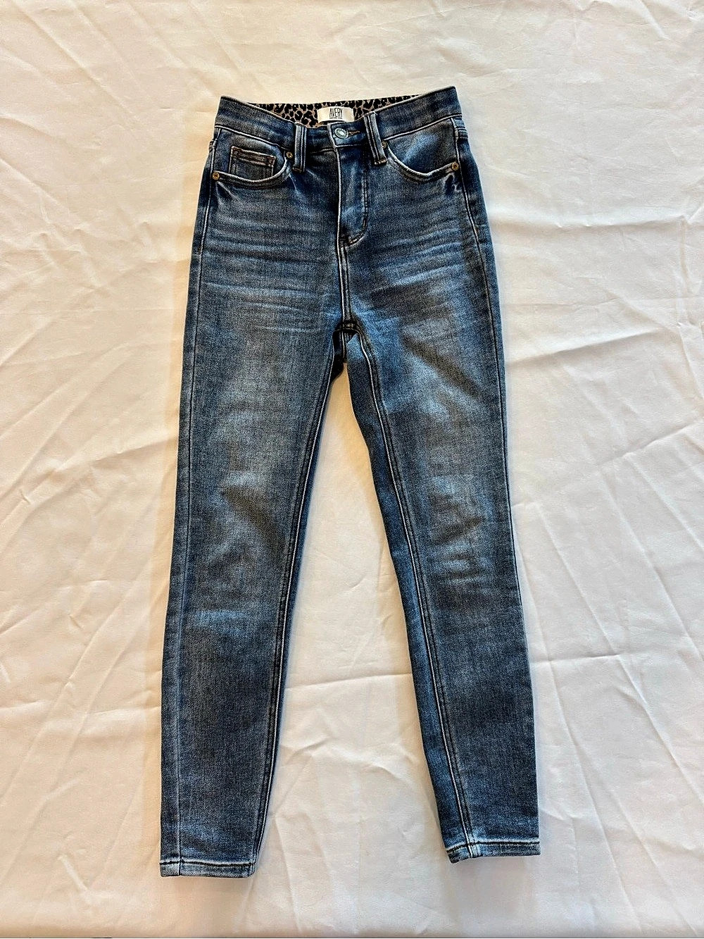 Avery Denim Co. The Everyday Skinny Jeans Blue Waist 0